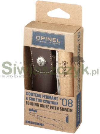 Nóż Opinel Inox Natural + etui No.08 (001089)-103076