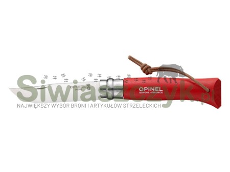 Nóż Opinel Inox Origins Red rzemień No.08 (001705)-103070