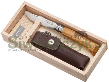 Nóż Opinel Inox Lux Olive + ETUI NO.08 (001004)-103074