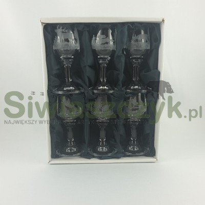 Zestaw SG111 kieliszki grawerowane n/n 35ml -szkło-103724