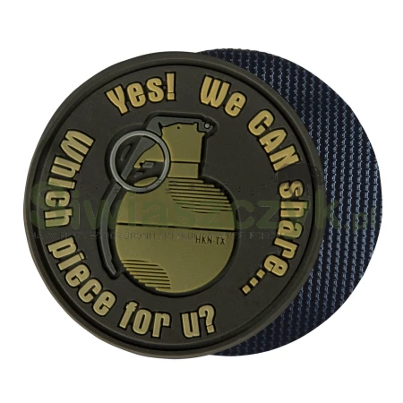 Naszywka Granat "WE CAN SHARE" Brązowy (OD-GSH-RB-30)-104563