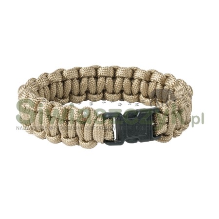 Bransoletka SURVIVAL BRACELET Paracord Coyote -103837