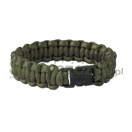 Bransoletka SURVIVAL BRACELET Paracord Olive Green-103857