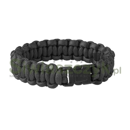 Bransoletka SURVIVAL BRACELET Paracord Black -103853
