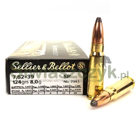 Amunicja S&B 7,62x39 SP 8g (124gr)-101536