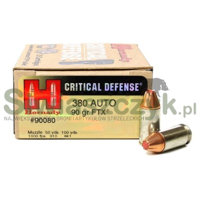 Amunicja HORNADY kal.380Auto FTX Critical Defence 5,8g (90gr) (90080)-102100