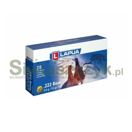 Amunicja LAPUA 222 Rem. FMJ 3,56g (55gr)-102784