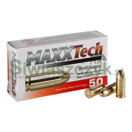 Amunicja MAXXTECH 9x19 FMJ 7,5g (115gr)-101082