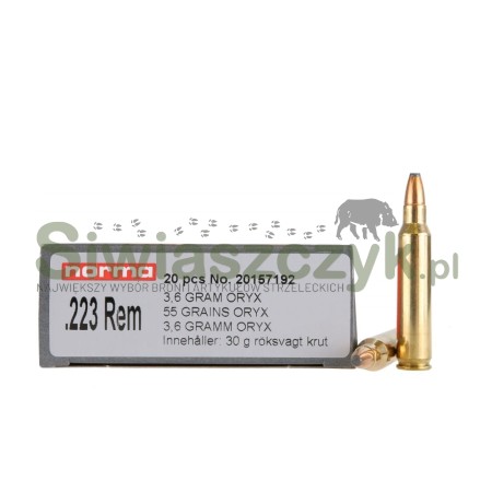 Amunicja NORMA 223Rem Oryx 3,6g (55gr)-102022