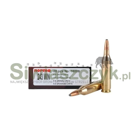 Amunicja NORMA 243Win Oryx 6,5 g (100gr)-102023