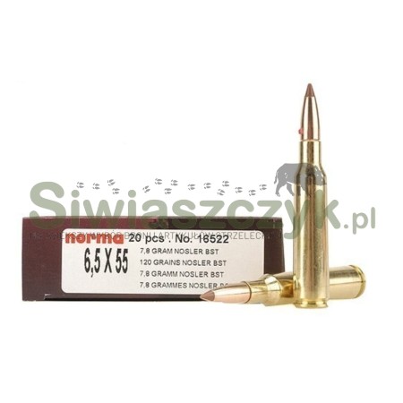 Amunicja NORMA 6,5x55 Nosler BST 7,8g (120gr)-102036