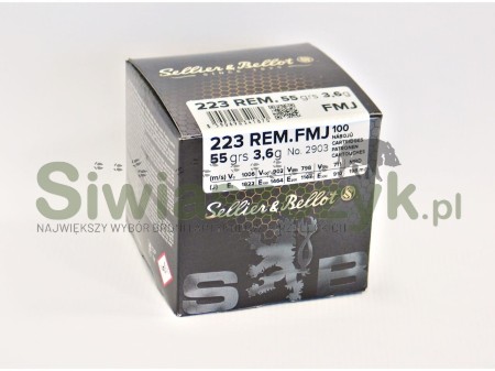 Amunicja S&B 223Rem FMJ 3,6g (55gr)-102106