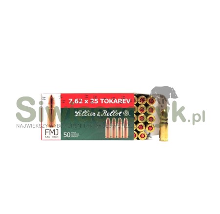 Amunicja S&B 7,62x25mm Tokariev FMJ 5,5g (85gr)-101123
