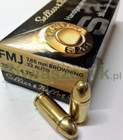 Amunicja S&B 7,65mm Browning/32AUTO 4,65g(73gr)-101130