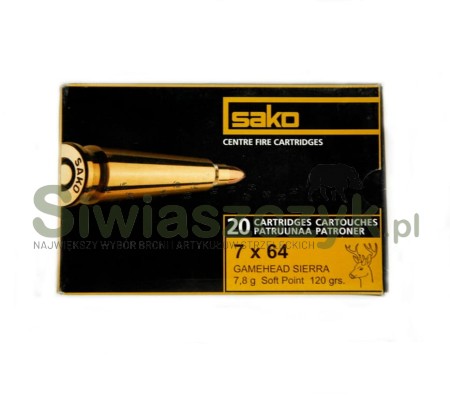 Amunicja SAKO 7x64 SP Gamehead 7,8g(120gr)-102677