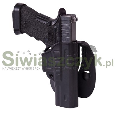 Kabura z płetwą FAST DRAW do GLOCK 17 - Military Grade Polymer - Czarny-102044