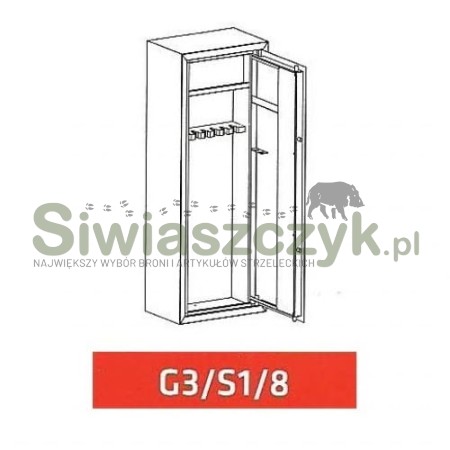 Szafa metalowa Novcan G3/S1/8  RAL6007-102136