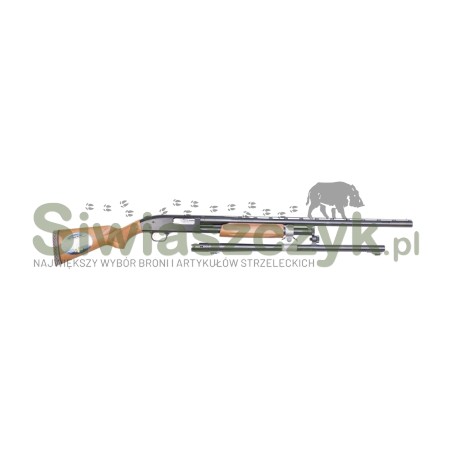 Strzelba MOSSBERG 500 Combo kal. 12/76, z wymienną lufą, orzech-107436