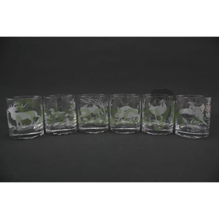 Szklanki do whisky z motywem myśliwskim 250 ml 6 sztuk-107685