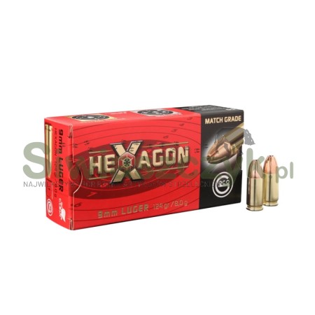 Amunicja GECO 9x19 HEXAGON 8,0g (124gr)-107636