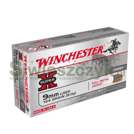 Amunicja WINCHESTER 9x19 FMJ 8g (124gr)-104806