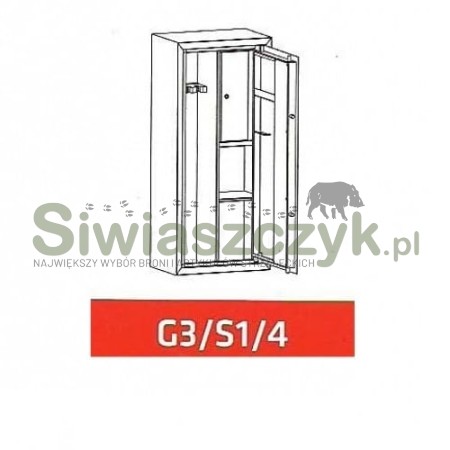 Szafa metalowa Novcan G3/S1/4  RAL6007-102138