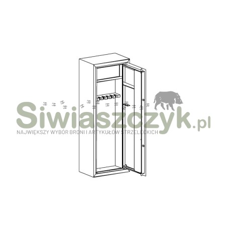 Szafa metalowa Novcan G3/S1/8 RAL9002-106718