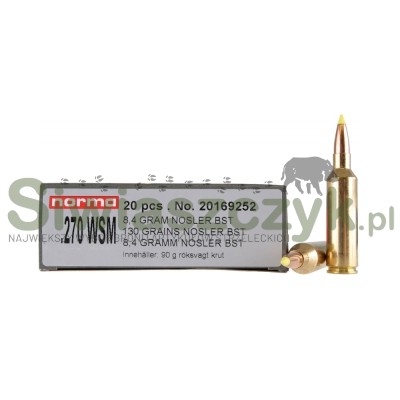 Amunicja NORMA 270WSM Nosler BST 8,4g (130gr)-102027
