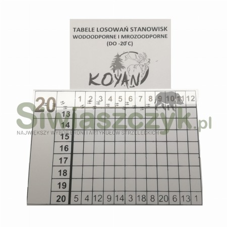 Karty do losowania stanowisk -109359