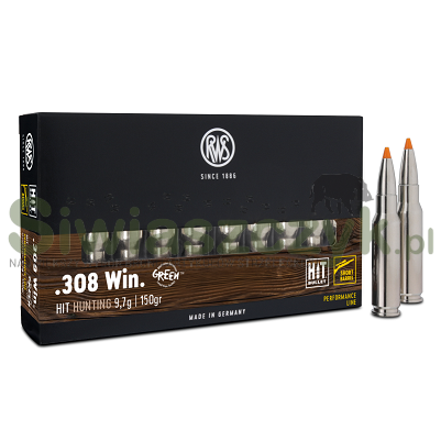 Amunicja RWS .308 Win. HIT Short Barrel 9,7g (150gr)-109644
