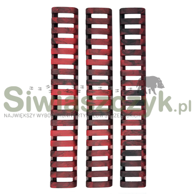 Osłona szyny Picatinny ERGO Grips 4373-CAMO-INFERNO czerwona Inferno, 18 slotów-110191