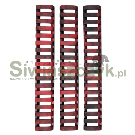Osłona szyny Picatinny ERGO Grips 4373-CAMO-INFERNO czerwona Inferno, 18 slotów-110191
