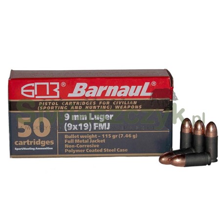 Amunicja BARNAUL 9x19 FMJ 7,5g(115gr)-110342