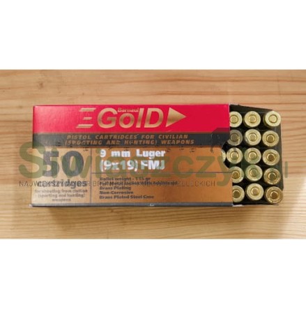 Amunicja BARNAUL 9x19 FMJ GOLD 7,5g(115gr)-110343