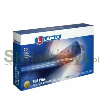Amunicja LAPUA .308 Win. FMJBT SUBSONIC 13g(200gr)-110428