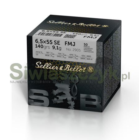 Amunicja S&B 6,5x55SE FMJ 9,1g(140gr)-110673
