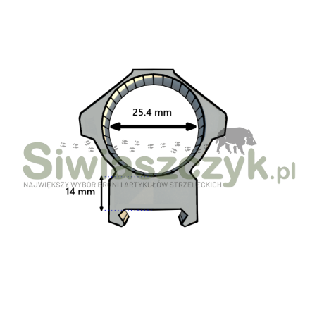 Montaż szybki 25,4mm/wysoki (14mm)-110815
