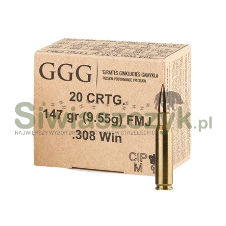 Amunicja GGG 308Win GPX11 FMJ 9,65g(147gr)-111292