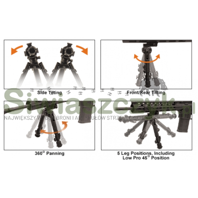 Bipod LEAPERS składany Recon 360 5.59-7"-112235