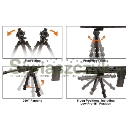 Bipod LEAPERS składany Recon 360 5.59-7"-112235