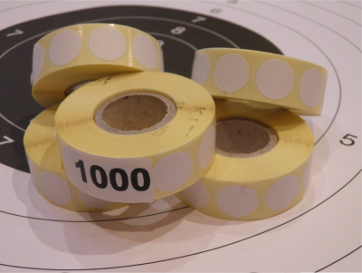 Zaklejki do przestrzelin białe fi 15mm (1000szt.)-112397