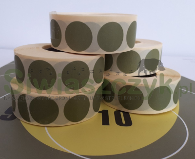 Zaklejki do przestrzelin zielone fi 20mm (1000szt.)-112398