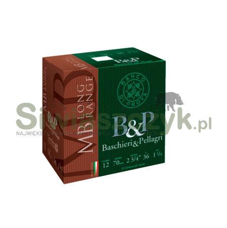 Naboje B&P 12/70 MB5 Long Range 36g-112450