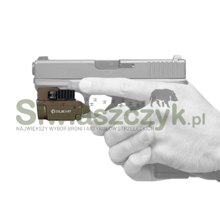 Latarka OLIGHT BALDR Mini Limited Edition Desert Tan- 600 lumenów, Green Laser-112982