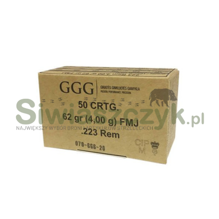 Amunicja GGG kal.223Rem FMJ GPR12 4g(62gr)-113095
