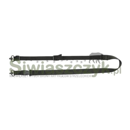 Pas nośny TACSHIELD dwupunktowy z polimerowym zapięciem i metalowym złączem QD - Czarny-113249