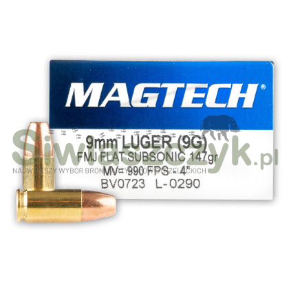 Amunicja MAGTECH 9x19 FMJ-FLAT Subsonic 9,52g(147gr)-114589