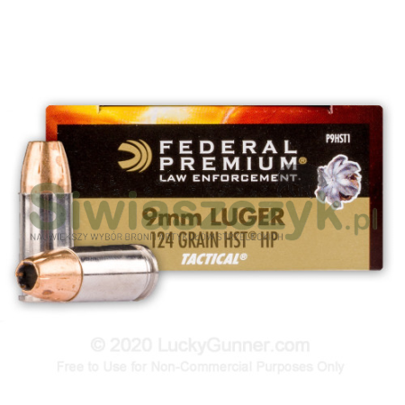 Amunicja FEDERAL 9x19 JHP 8,0g(124gr)-114596