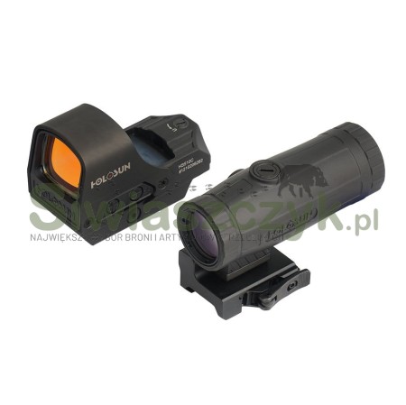 Zestaw HOLOSUN kolimator HS510C z powiększalnikiem HM3X - Montaż QD-116117