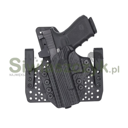 Kabura CONCEALMENT EXPRESS IWB Wide Leather Hybrid Tucable Glock 17/19/45/26 Carbon (GLK-171926-CF-RH-WDLTHR)-116475
